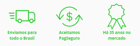 Enviamos para todo brasil, aceitamos pagseguro e estamos há 35 anos no mercado.